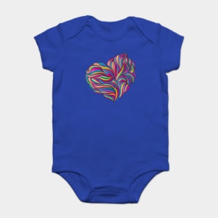 fluid heart shape Baby Bodysuit